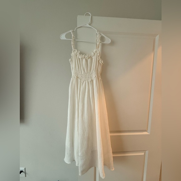 vestique Cream Smocked Strap Sundress - Picture 3 of 8